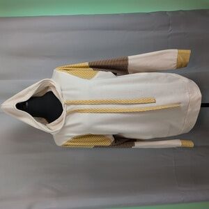 JODIFL Cream and Yellow Striped Hoodie